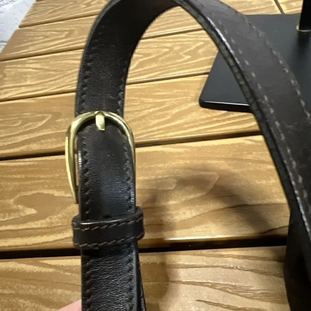 BALLY  Italy Monogram Canvas Leather Shoulder Crossbody Bag